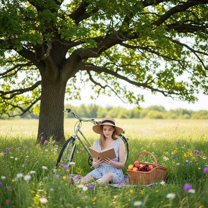 17-Year-Old Summer Memories: Teenage Girl Enjoys a Day in a Meadow 17-Year-Old Summer Memories: Teenage Girl Enjoys a Day in a Meadow