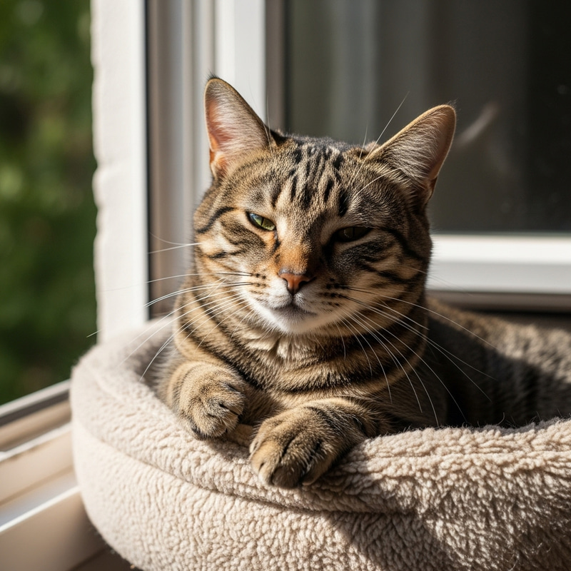 Adorable Cat in Tranquil Setting