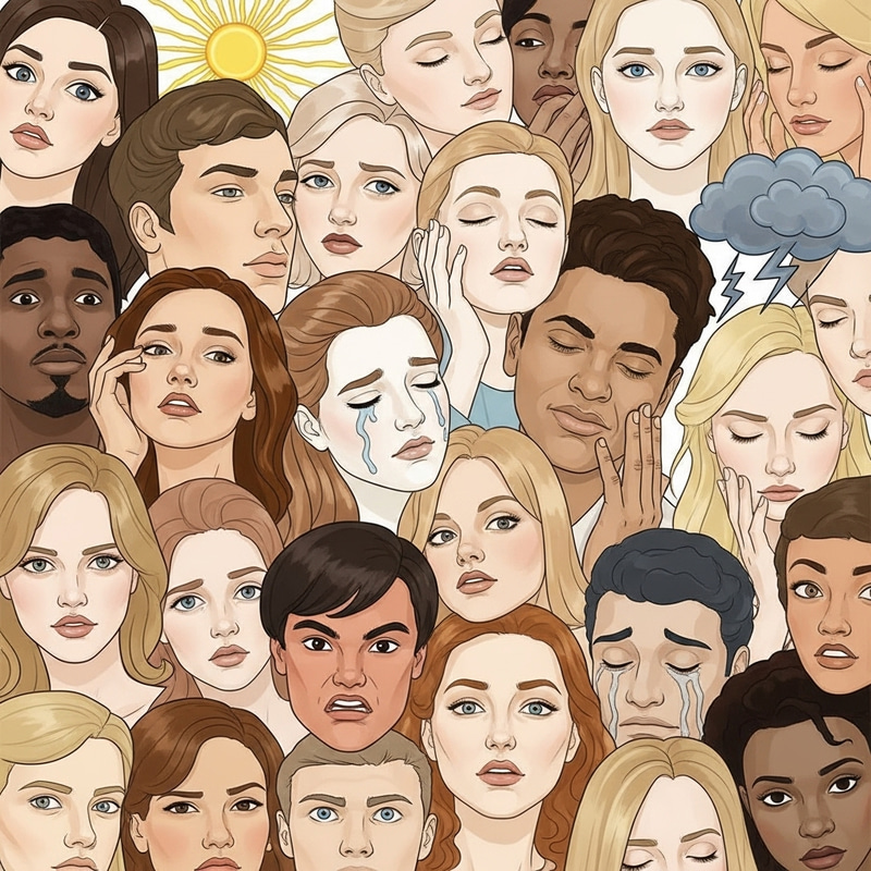 Abstract Human Emotions: Faces of Joy, Sadness, Surprise & More Abstract Human Emotions: Faces of Joy, Sadness, Surprise & More