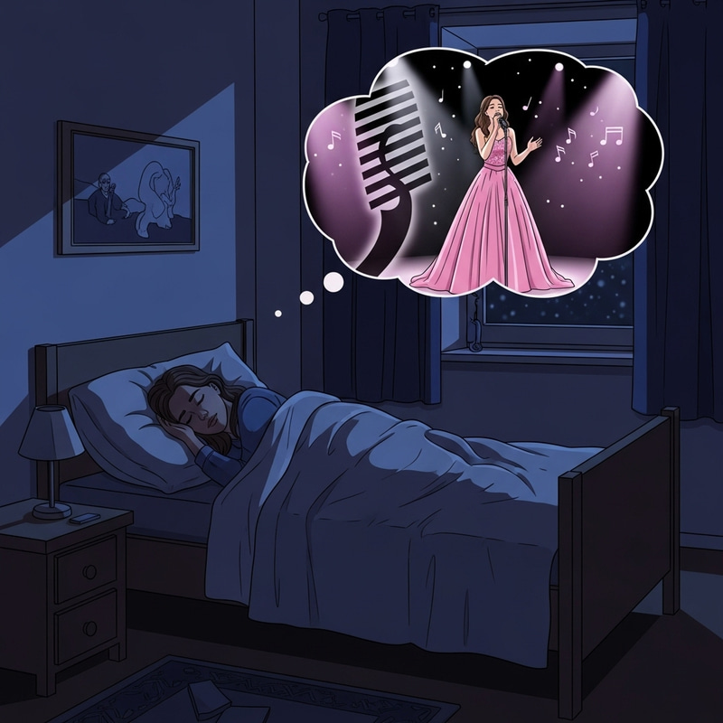 Dreamy Serenade: White Girl Enchants in Pink Gown Dreamy Serenade: White Girl Enchants in Pink Gown