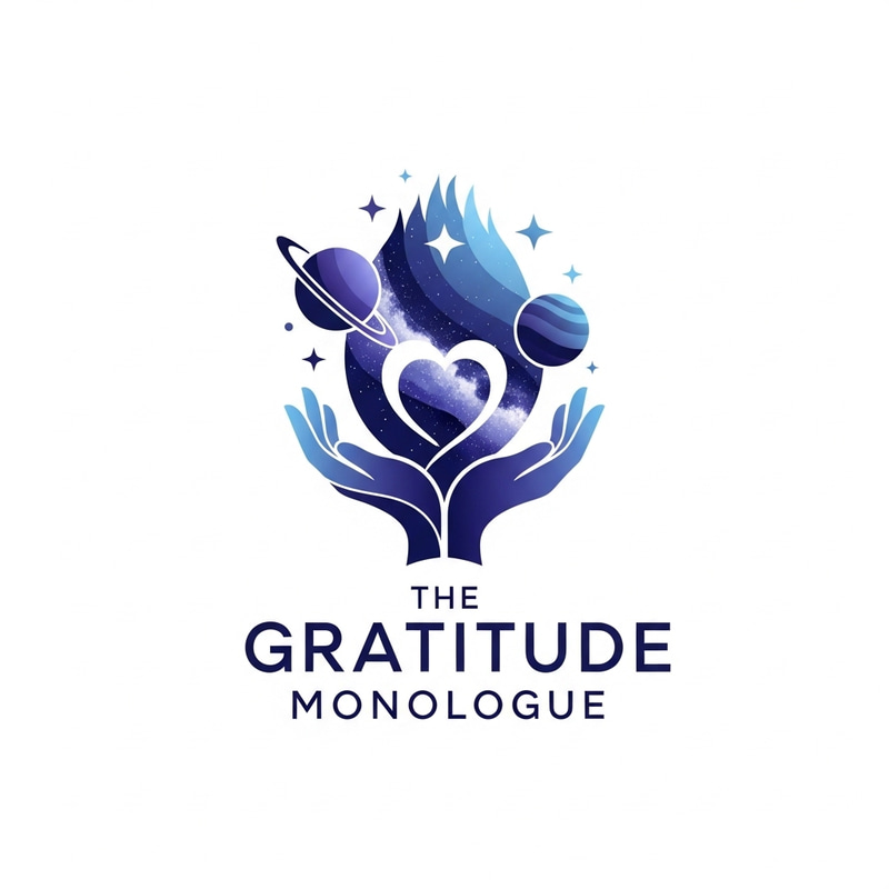 Artistic Logo for The Gratitude Monologue - Evoke Gratefulness