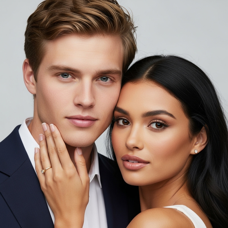 Royal Love - Enchanting Portrait of Attractive King and Beloved Queen Royal Love - Enchanting Portrait of Attractive King and Beloved Queen