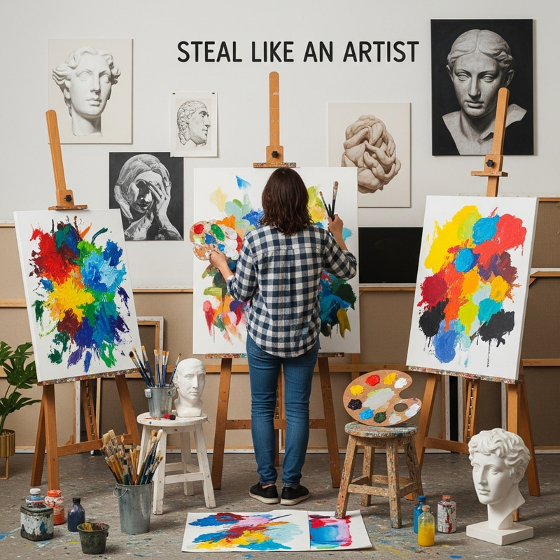 Steal Like an Artist in Vibrant Art Studio