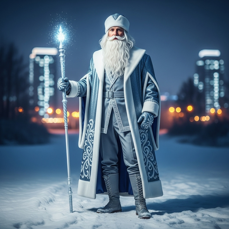 Snowy Modern Ded Moroz - Stunning Contemporary Interpretation Snowy Modern Ded Moroz - Stunning Contemporary Interpretation