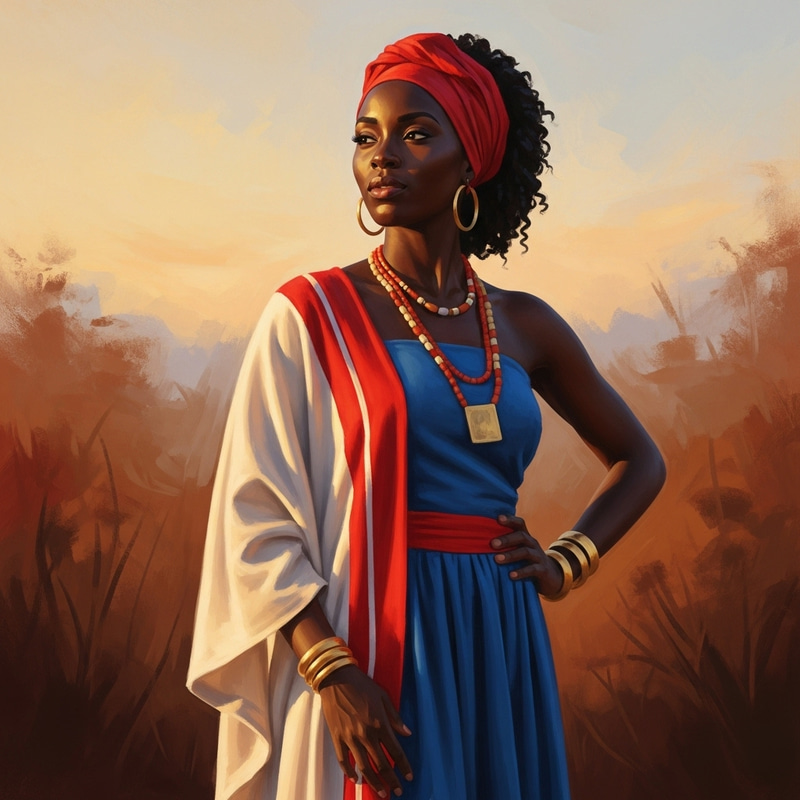 Beautiful African Woman in Traditional Attire Beautiful African Woman in Traditional Attire
