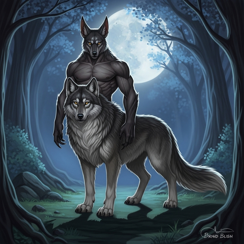 Taur Wolf: Detailed Mythical Creature Illustration Taur Wolf: Detailed Mythical Creature Illustration