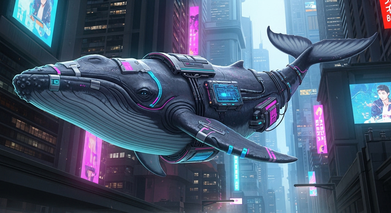 Famous Cyberpunk Whale Artwork Famous Cyberpunk Whale Artwork