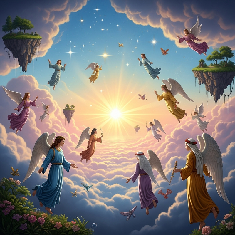 Heavenly Landscape: A Serene Celestial Vision Heavenly Landscape: A Serene Celestial Vision
