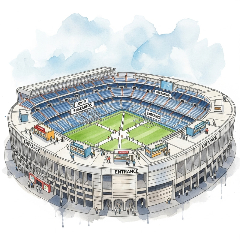 Santiago Bernabeu Watercolor Art for Waitstaff Santiago Bernabeu Watercolor Art for Waitstaff