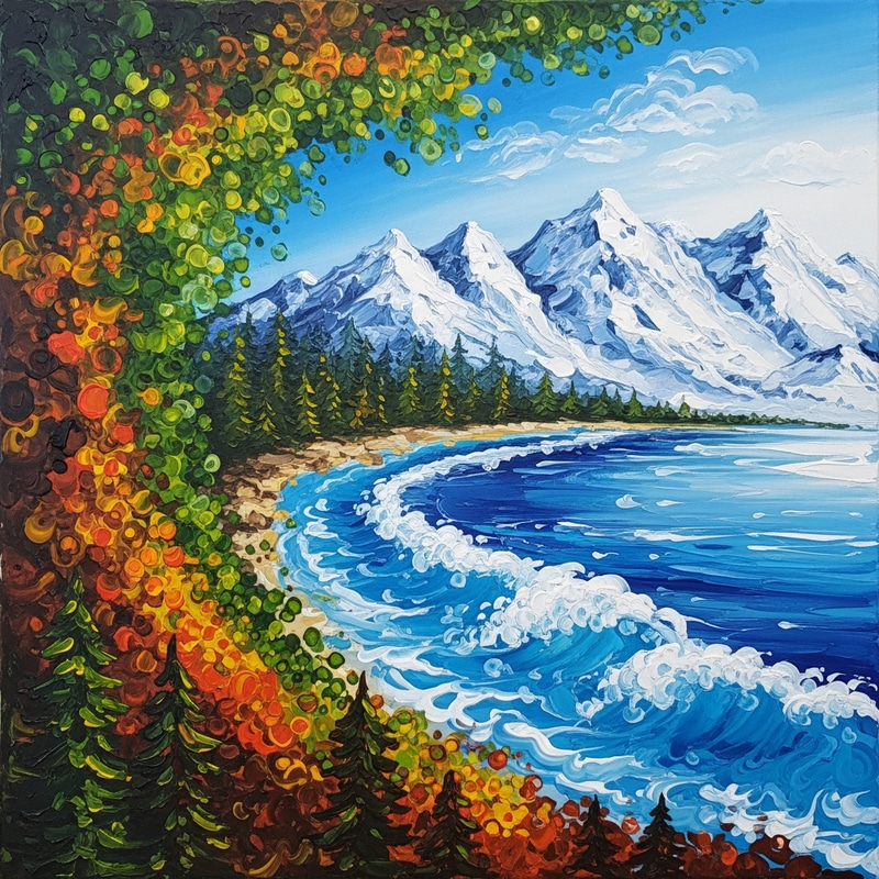 Abstract Nature Art - Swirling Eco-Systems in Colors Abstract Nature Art - Swirling Eco-Systems in Colors