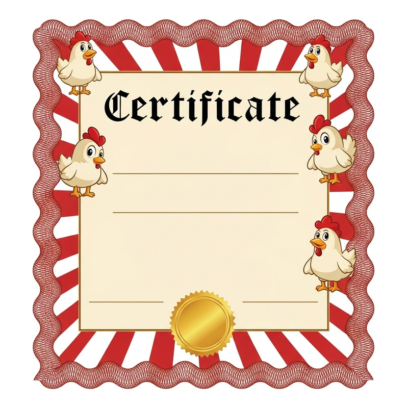 Funny KFC-themed Certificate Template Funny KFC-themed Certificate Template