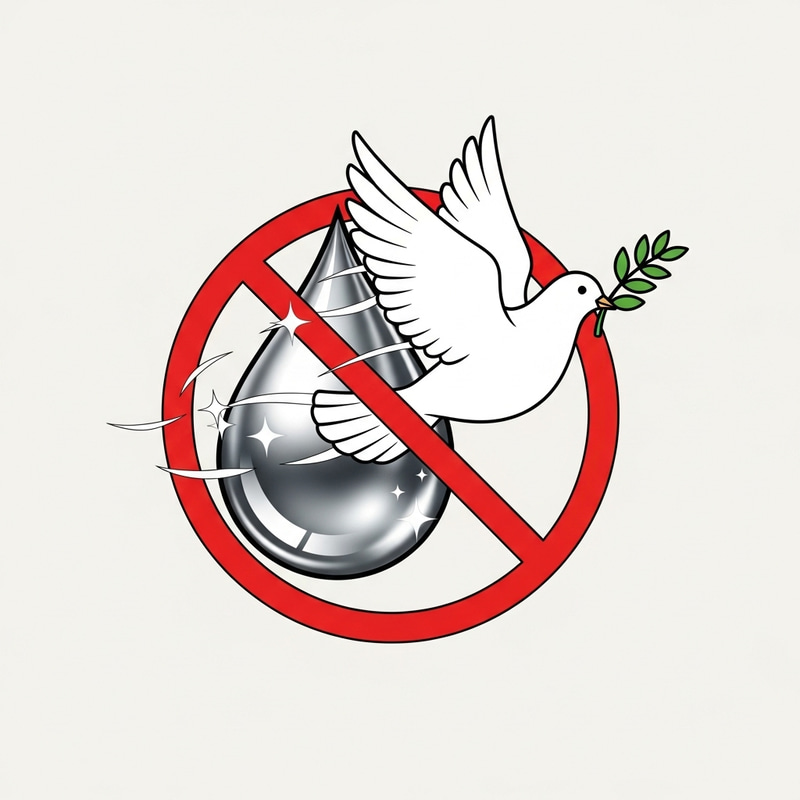 Illegal Mercury Mining Solution Pictogram Illegal Mercury Mining Solution Pictogram