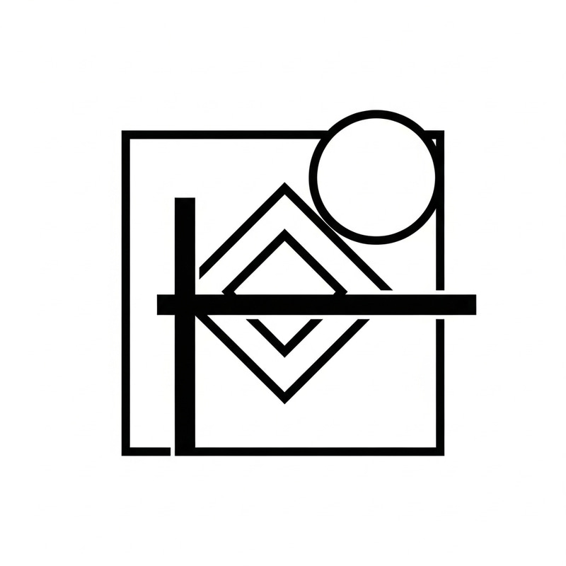 Minimalist Bauhaus Logo Design | Architectural Color Palette Minimalist Bauhaus Logo Design | Architectural Color Palette