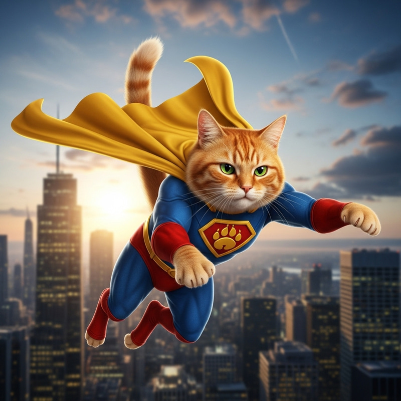 Superhero Cat | Racing into Action Superhero Cat | Racing into Action