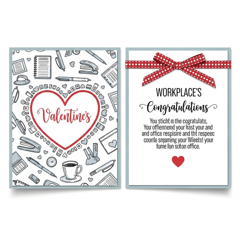Workplace Congratulatory Valentine's Card Design Workplace Congratulatory Valentine's Card Design