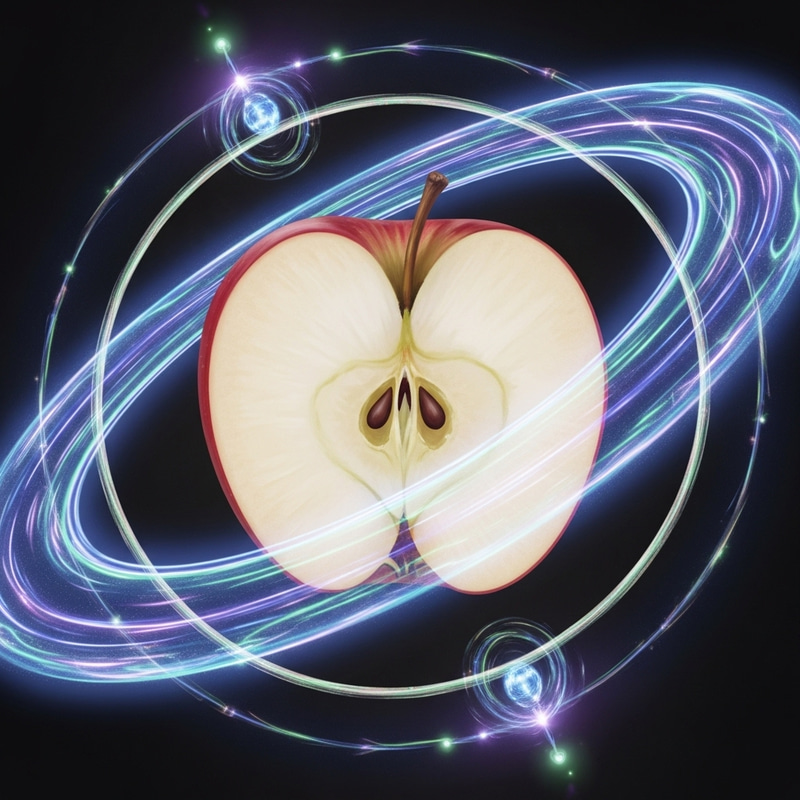 Surreal Apple Art with Electromagnetic Field Surreal Apple Art with Electromagnetic Field