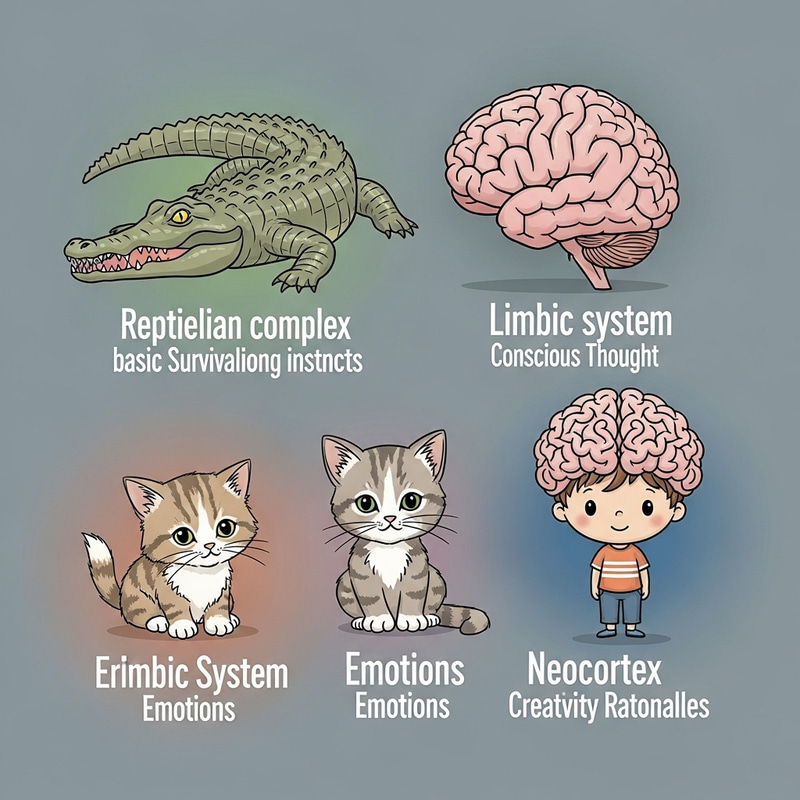 Triune Brain Model: Crocodile, Cat, Boy