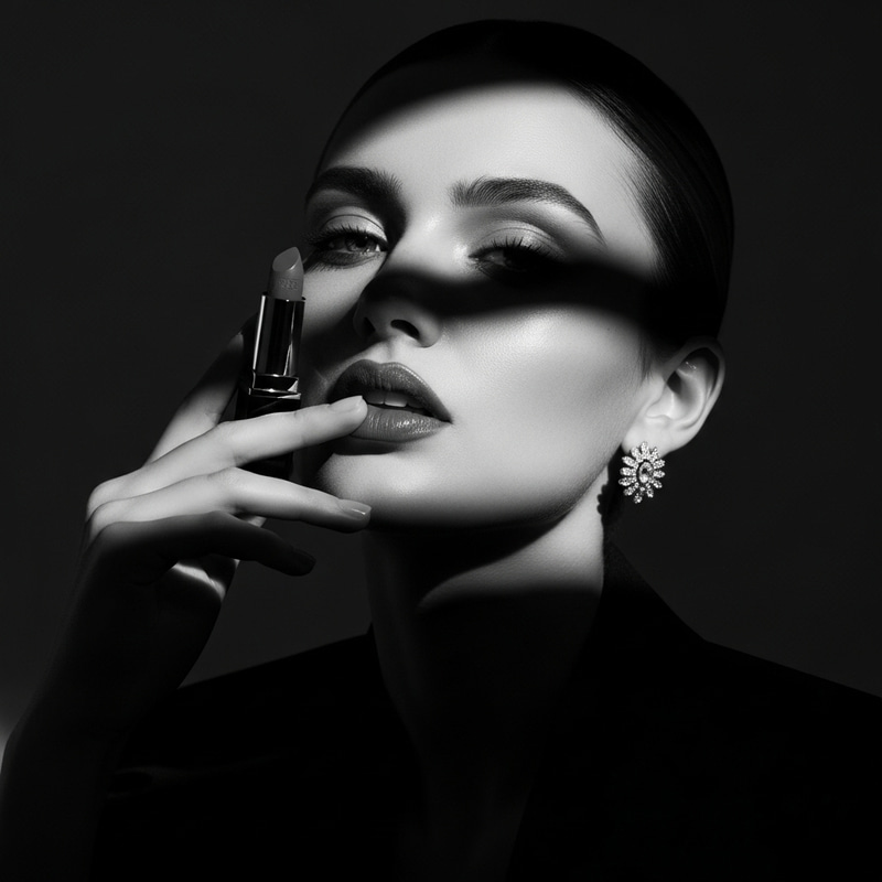 Seductive 'Rose Dusk' Lipstick in Stunning B&W Seductive 'Rose Dusk' Lipstick in Stunning B&W