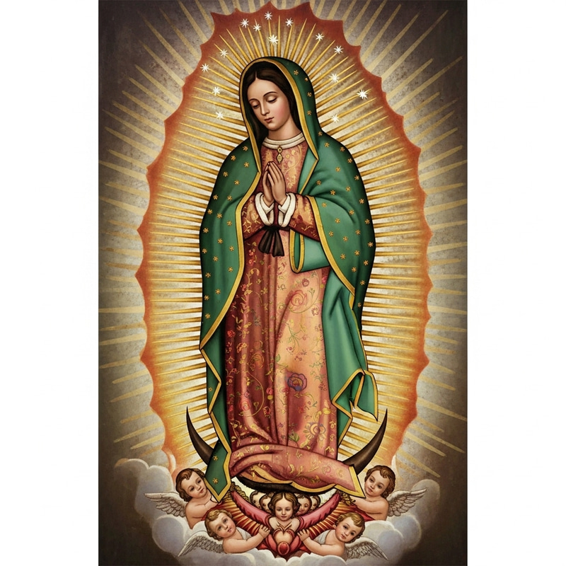 Virgen de Guadalupe Symbolizing Spiritual Illumination