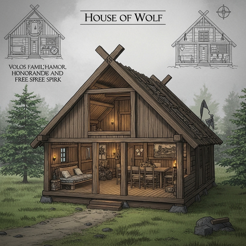 Viking Student's House of Wolf Architectural Blueprint Viking Student's House of Wolf Architectural Blueprint