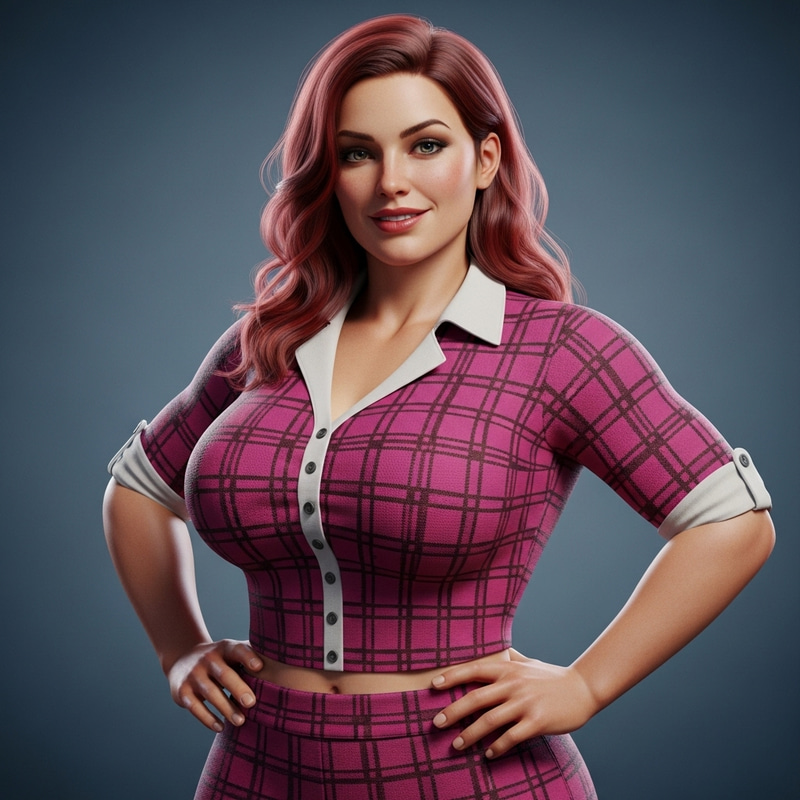 Realistic Image of 30-Year-Old Redhead Woman - Marvel Superhero Inspired Look