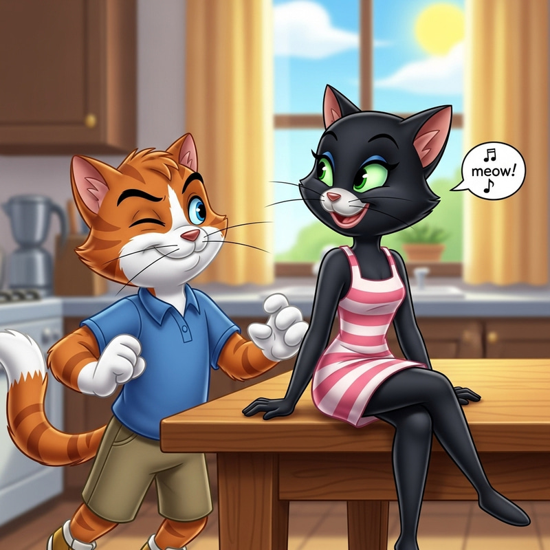 Playful Cat Girl and Her Mischievous Husband