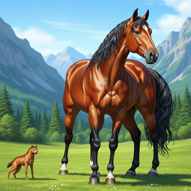 Majestic Horse in Green Meadow | Equestrian Photography Majestic Horse in Green Meadow | Equestrian Photography