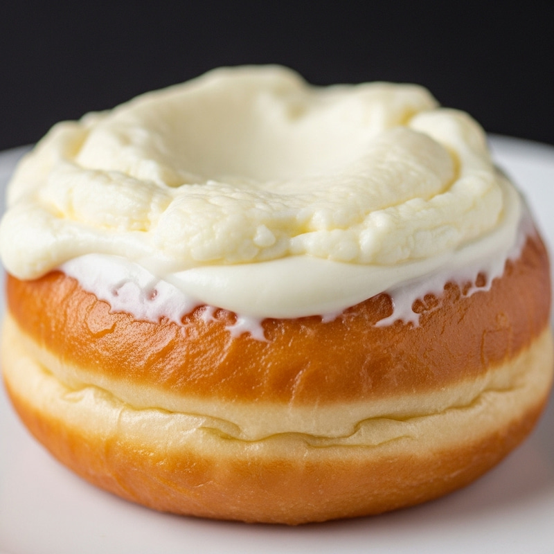 Cream Cheese Doughnut with Golden Brown Finish Cream Cheese Doughnut with Golden Brown Finish