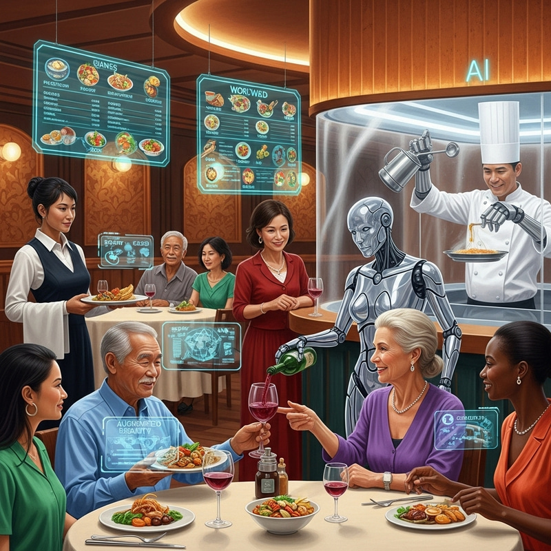 Futuristic Restaurant: Where Technology Meets Culinary Art Futuristic Restaurant: Where Technology Meets Culinary Art