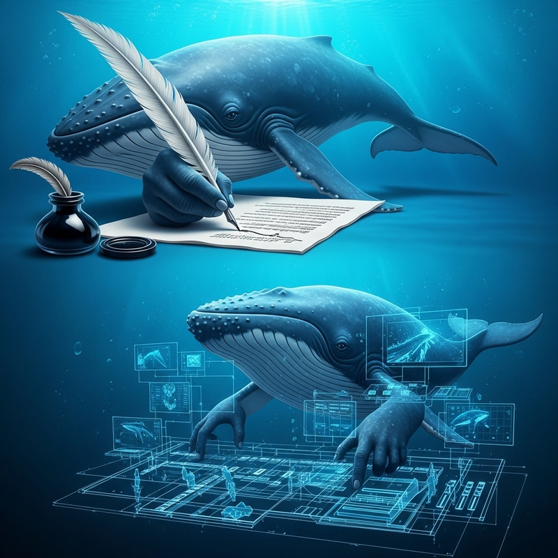 Artistic Blue Whales: Creative Illustration & Video Artistic Blue Whales: Creative Illustration & Video
