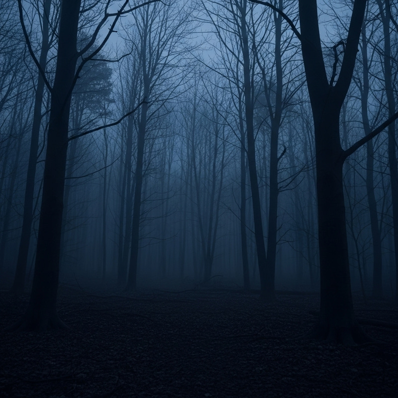 Midnight Forest Silhouettes: Ominous & Chilling Atmosphere Midnight Forest Silhouettes: Ominous & Chilling Atmosphere