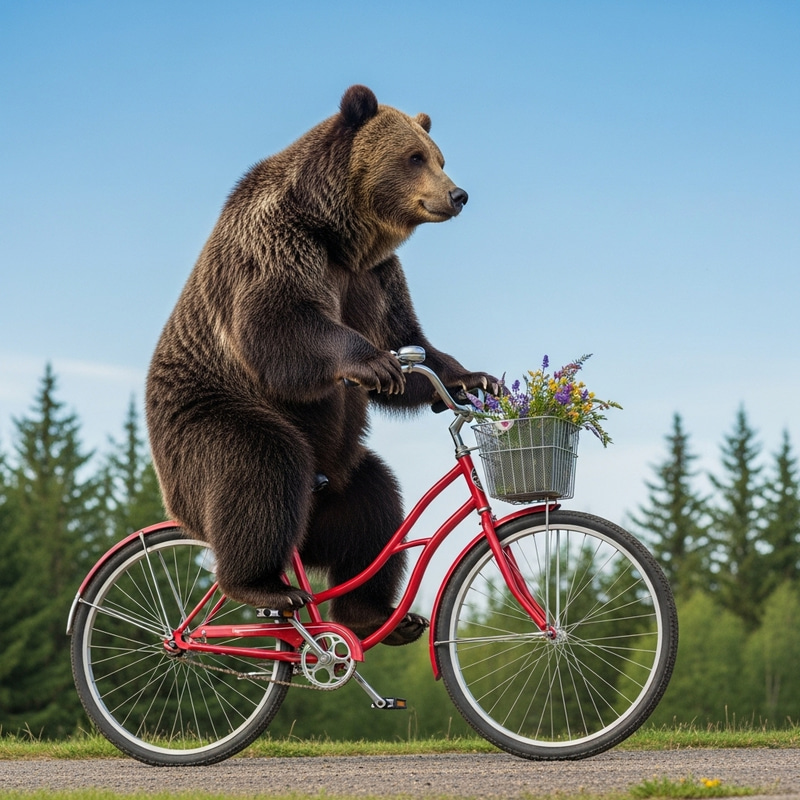 Bear Riding a Bike: A Whimsical Adventure Bear Riding a Bike: A Whimsical Adventure