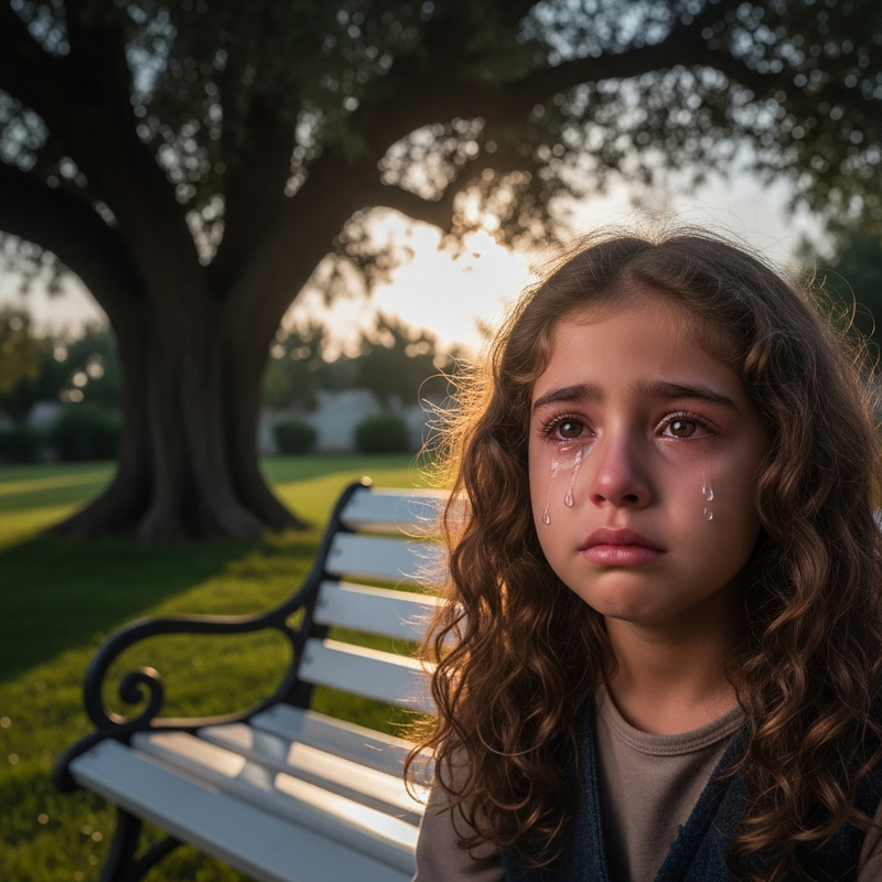 Captivating Image of a Tearful Middle-Eastern Girl Captivating Image of a Tearful Middle-Eastern Girl