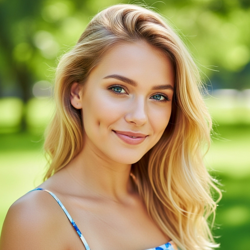 Blonde Girl | Vibrant Summer Portrait Blonde Girl | Vibrant Summer Portrait