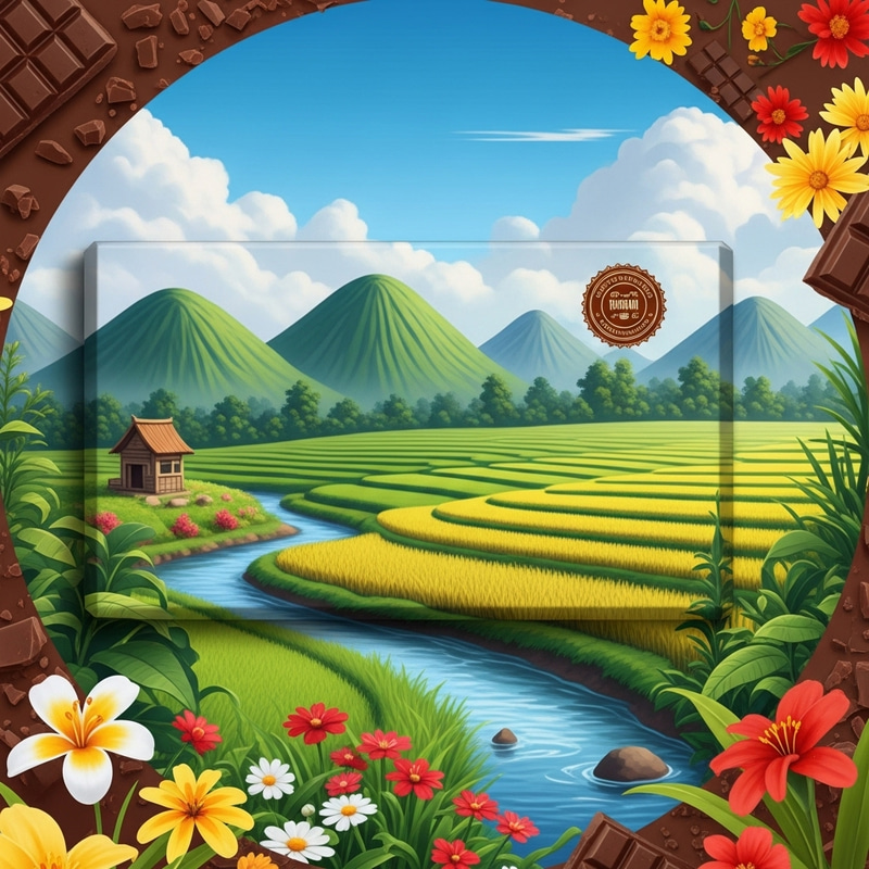 Indonesian Landscape Inspired Chocolate Bar Packaging Indonesian Landscape Inspired Chocolate Bar Packaging