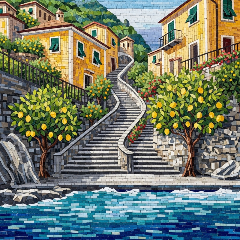 Enchanting Mosaic of Italian Landscape Enchanting Mosaic of Italian Landscape