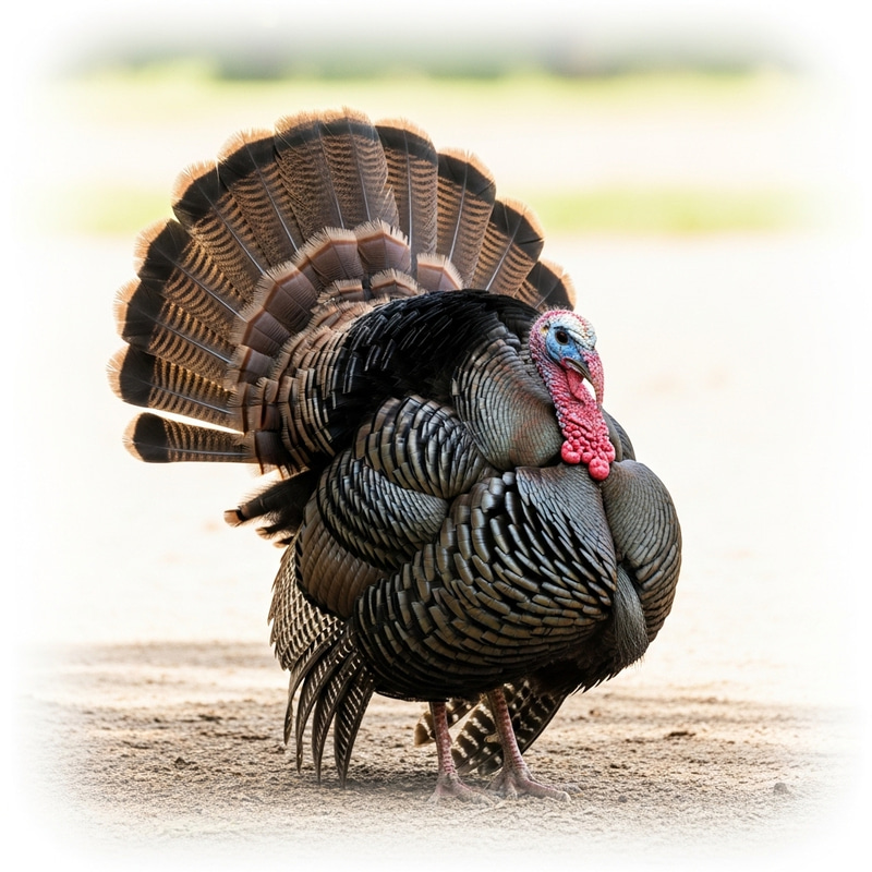 Magnificent North American Turkey - Striking Plumage & Display Tail Magnificent North American Turkey - Striking Plumage & Display Tail
