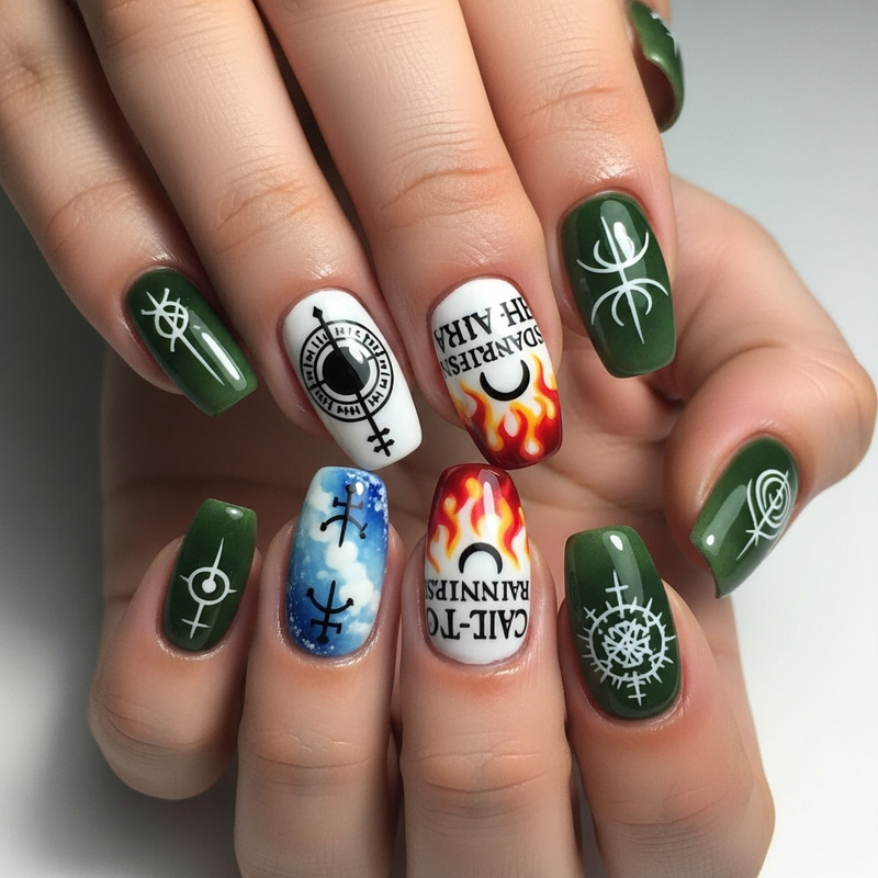 Good Omens Nail Art Ideas