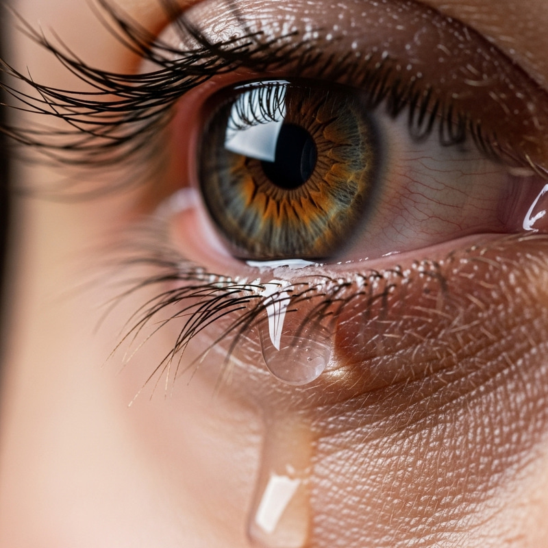 Teary Eye Details - Human Eye Welling Up Teary Eye Details - Human Eye Welling Up