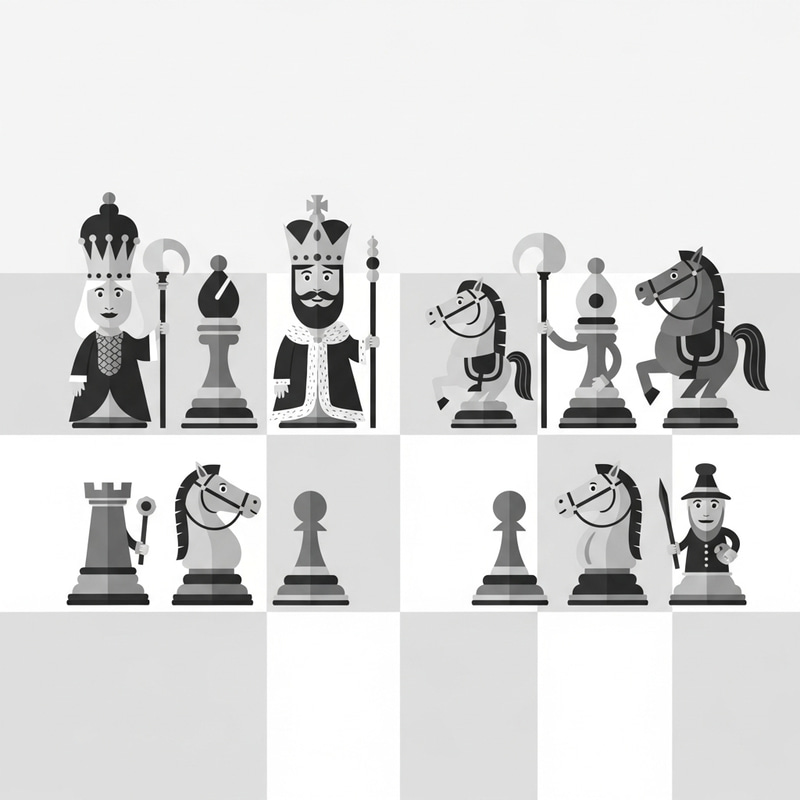 Fun Flat Chess Set for Kids: Queen, King & More Fun Flat Chess Set for Kids: Queen, King & More