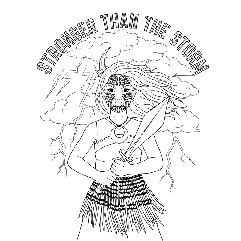 Young Maori Girl Warrior: Strength & Courage Young Maori Girl Warrior: Strength & Courage