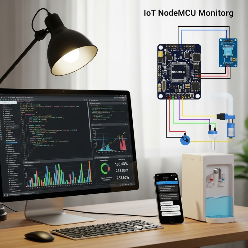 Water Dispenser IoT Monitoring with Text Messaging | Node MCU