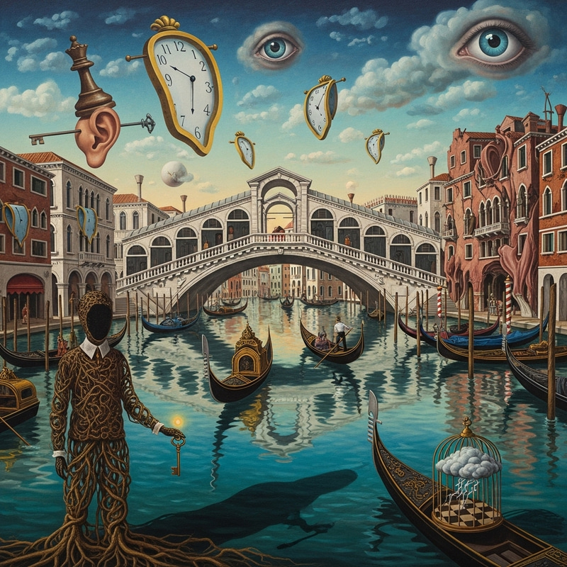 Surreal Venice in Stylish Dali Surreal Venice in Stylish Dali