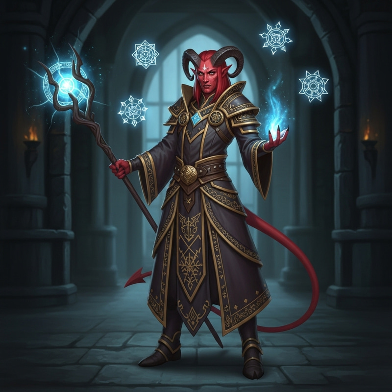 Tiefling Warlock - Mysterious Spellcaster with Arcane Powers Tiefling Warlock - Mysterious Spellcaster with Arcane Powers