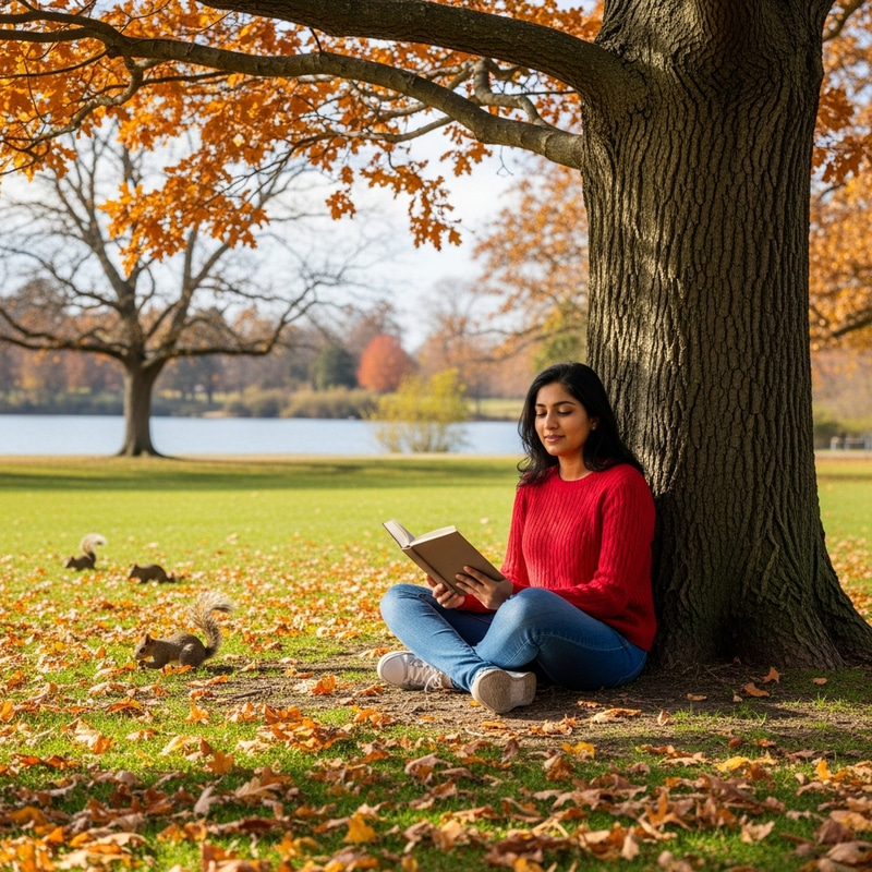 Peaceful Moments: Alone in the Park Peaceful Moments: Alone in the Park