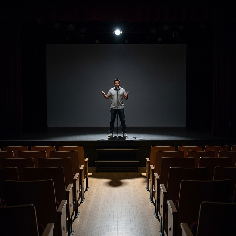 Witty Comedy in Vacant Auditorium Witty Comedy in Vacant Auditorium