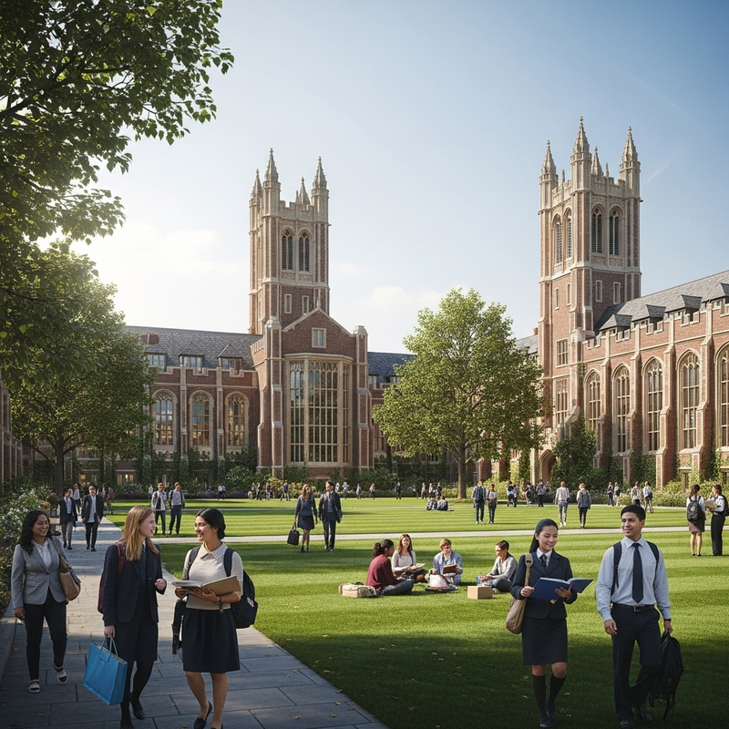 Photo Realistic Classic Boarding School Campus