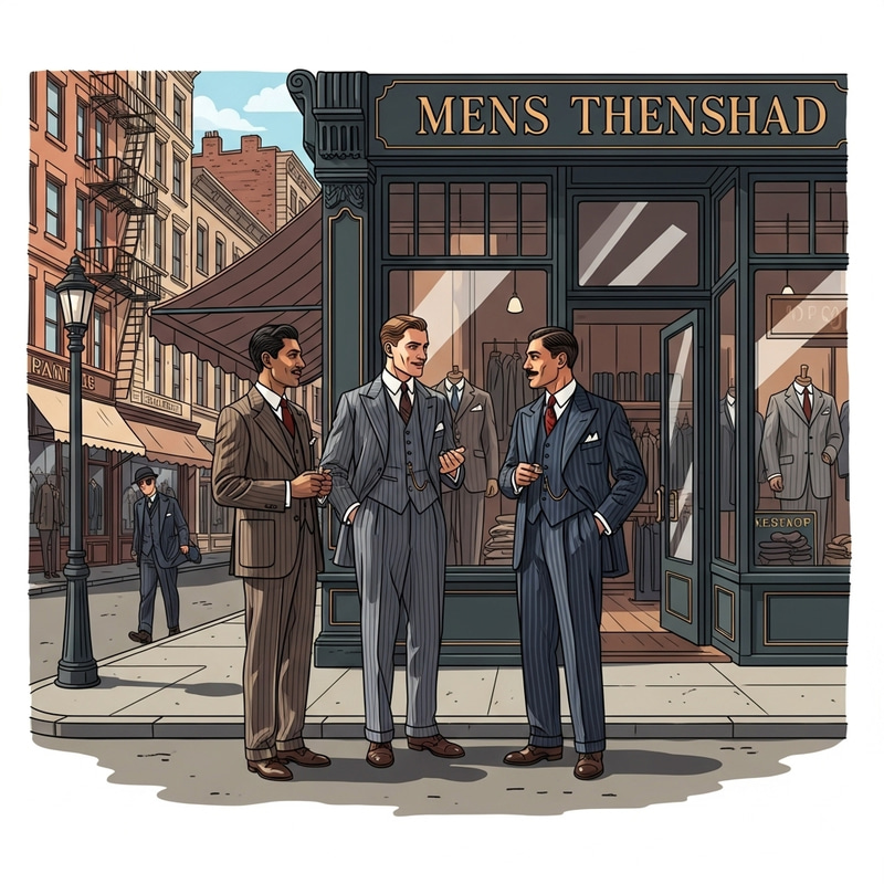 Vintage Gentlemen's Conversation | 1930s Men's Fashion Art
