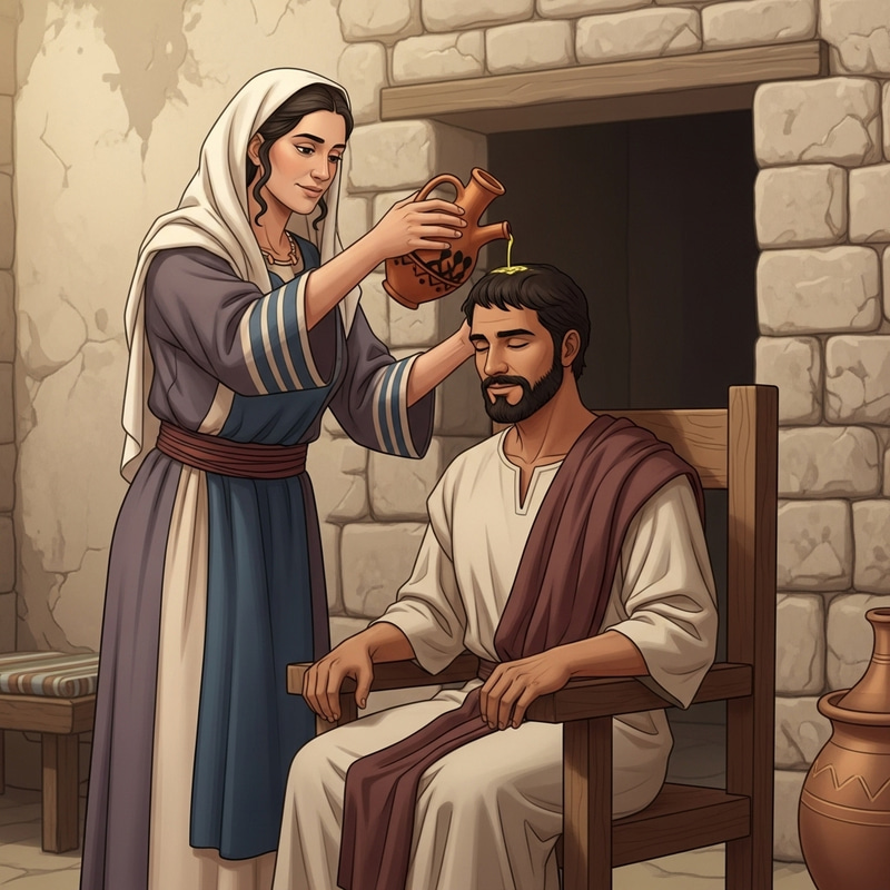 Ancient Israel: Ritualistic Oil Pouring Ceremony Ancient Israel: Ritualistic Oil Pouring Ceremony