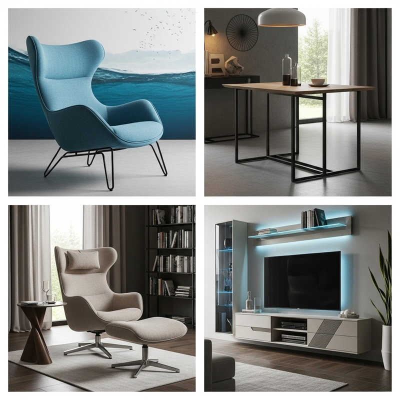 Modern Chair, Table & TV Unit Designs Inspired by Marine Theme